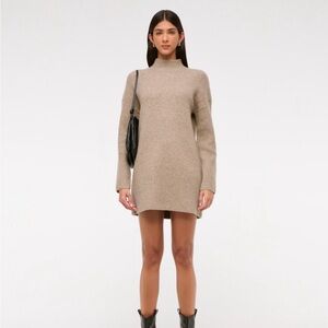 NWT Abercrombie & Fitch Light Brown Mini Sweater Dress